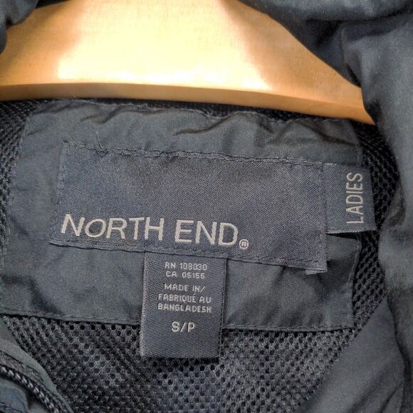 North End McAlister's Windbreaker Jacket Women's Small Long Sleeve Black Poly - Picture 9 of 13